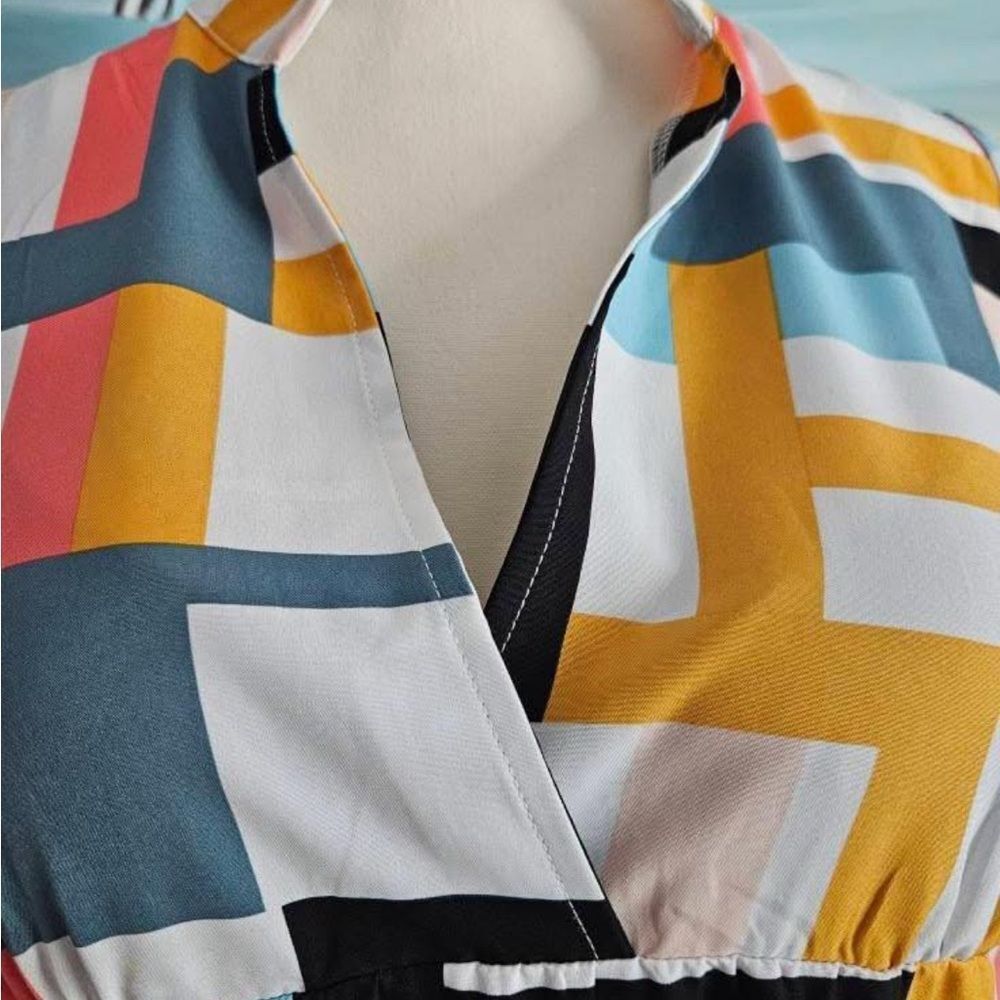 Emery Rose Geometric Dress L - Picture 9 of 11